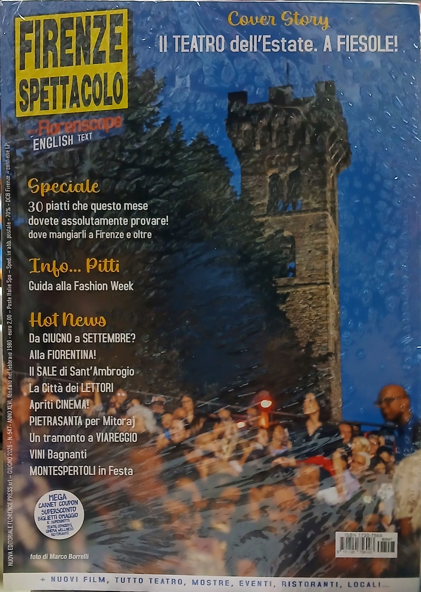 FIRENZE SPETTACOLO GIUGNO 2026