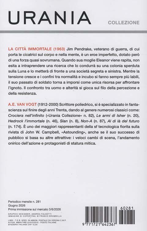 URANIA COLLEZIONI 281 - LA CITTÀ IMMORTALE