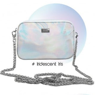 Borsa Tracollina TintaUnita Iridescent Metal con tracollina in metallo