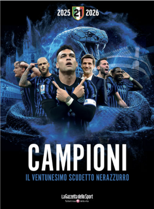 LIBRO INTER 2026 - CAMPIONI - IL VENTUNESIMO SCUDETTO NERAZZURRO - GAZZETTA DELLO SPORT