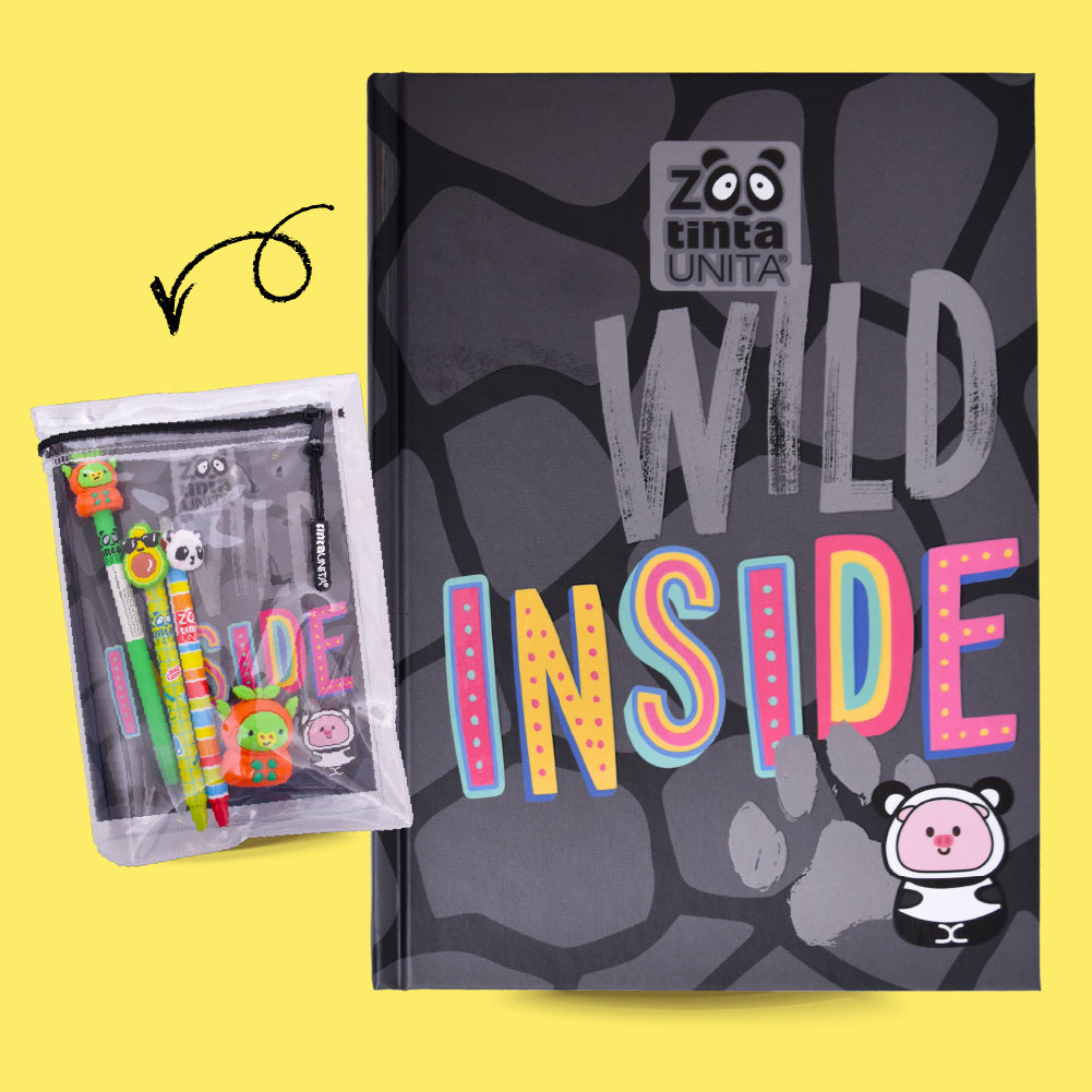 DIARIO TINTA UNITA ZOO 2026 WILD INSIDE + ACCESSORI