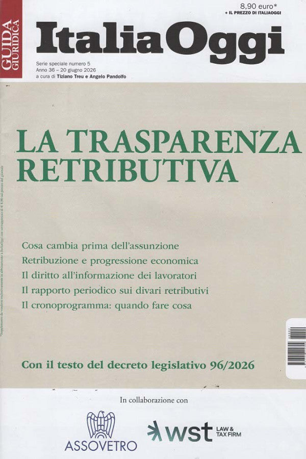 ItaliaOggi - La Trasparenza Retributiva - SERIE SPECIALE N.5 - GIUGNO 2026