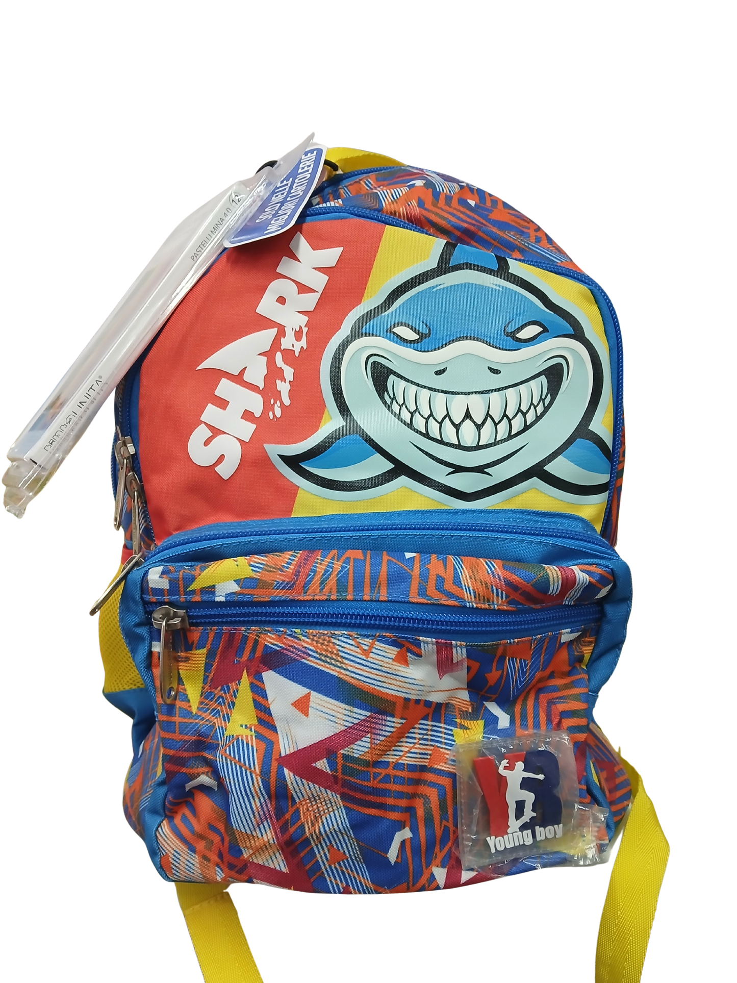 Zaino TINTA UNITA DREAM 2 SCOMPARTI SHARK + confezione 18 matite