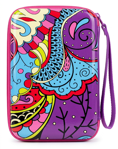 ASTUCCIO ONE TIME TINTA UNITA CLICK GIRL POWER ROSA - IN EVA - CON PATCH