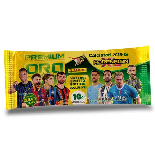 BUSTINA CALCIATORI ADRENALYN PREMIUM ORO 2025/26 - PANINI