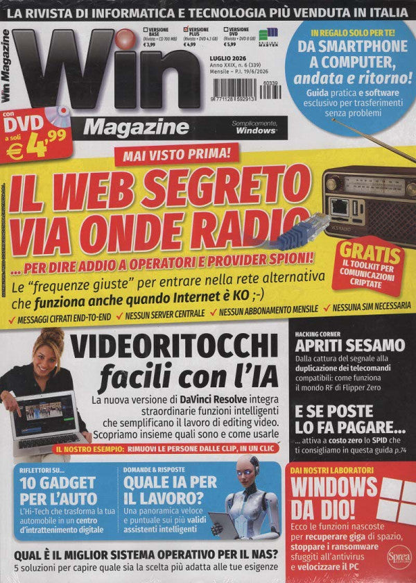 WIN MAGAZINE PLUS N.339 + DVD - LUGLIO 2026