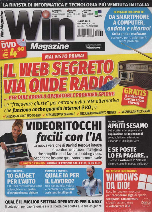 WIN MAGAZINE PLUS N.339 + DVD - LUGLIO 2026