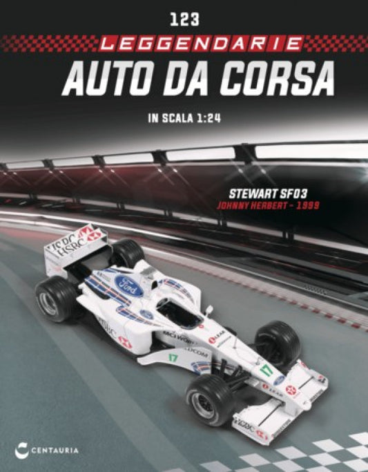 Leggendarie auto da corsa VOL.123 - STEWART SF3 - JOHNNY HERBERT - 1999 - scala 1:24