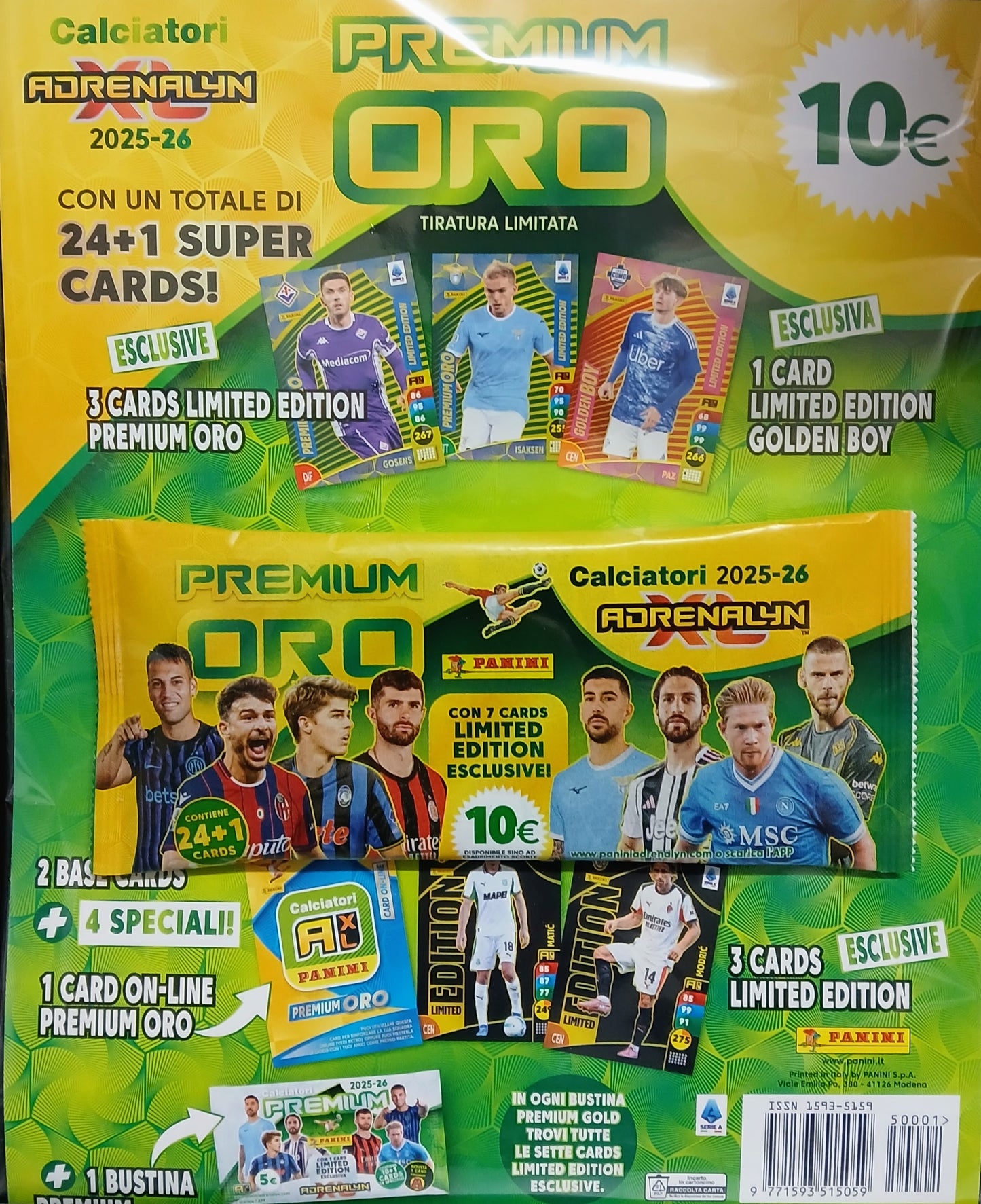 BUSTINA CALCIATORI ADRENALYN PREMIUM ORO 2025/26 - PANINI