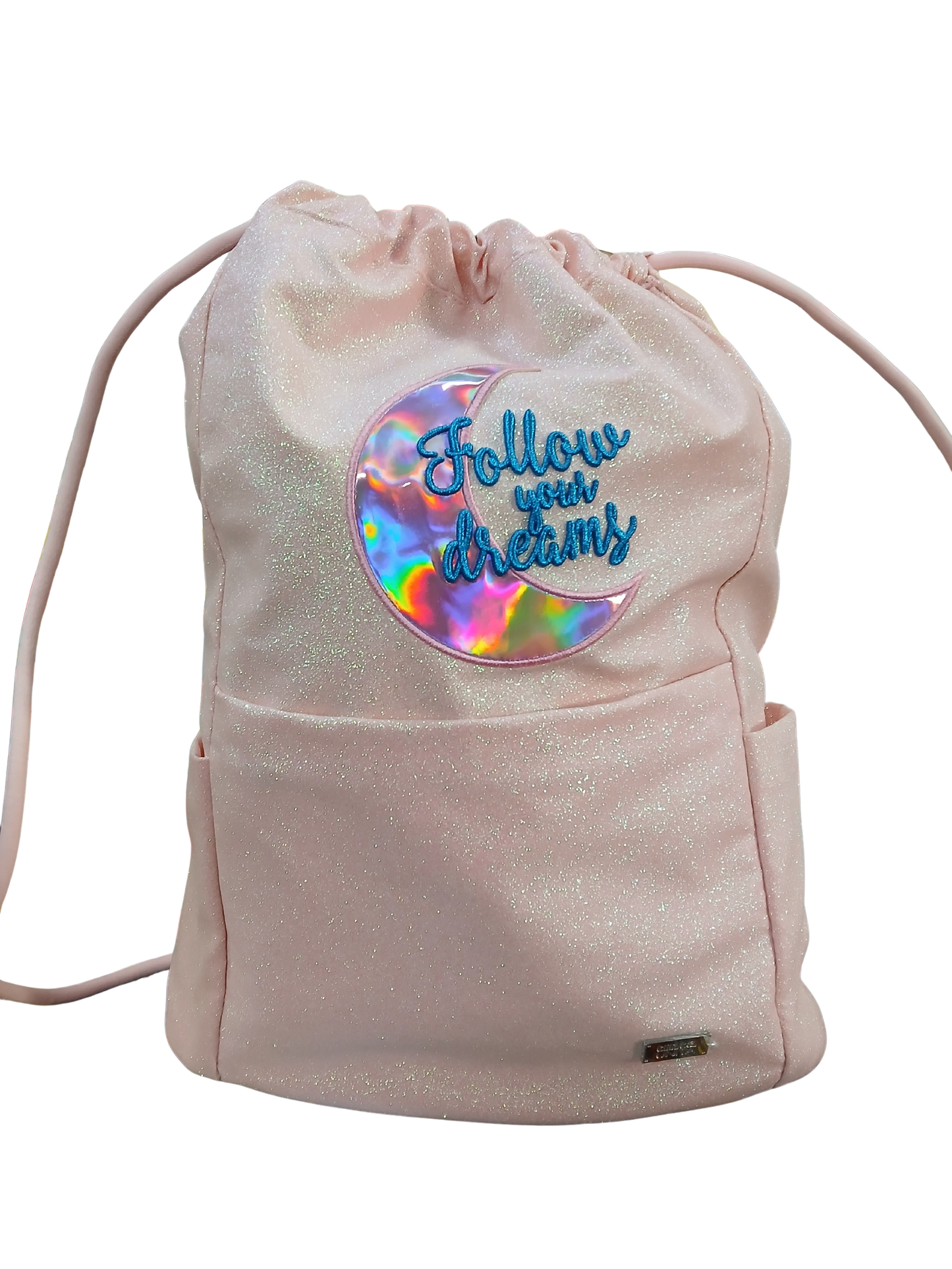 SAKKY BAG ROSA GLITTERRATA - TINTA UNITA GLAMOUR