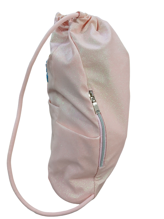 SAKKY BAG ROSA GLITTERRATA - TINTA UNITA GLAMOUR