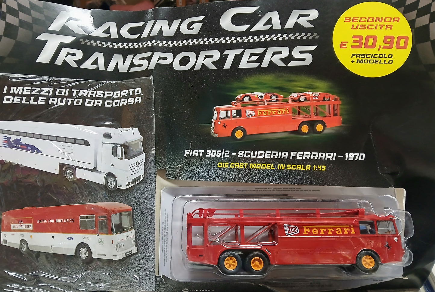 Racing Car Transporters  VOL.2 - FIAT 306/2 SCUDERIA FERRARI - 1970 - SCALA 1/43 (Copia)