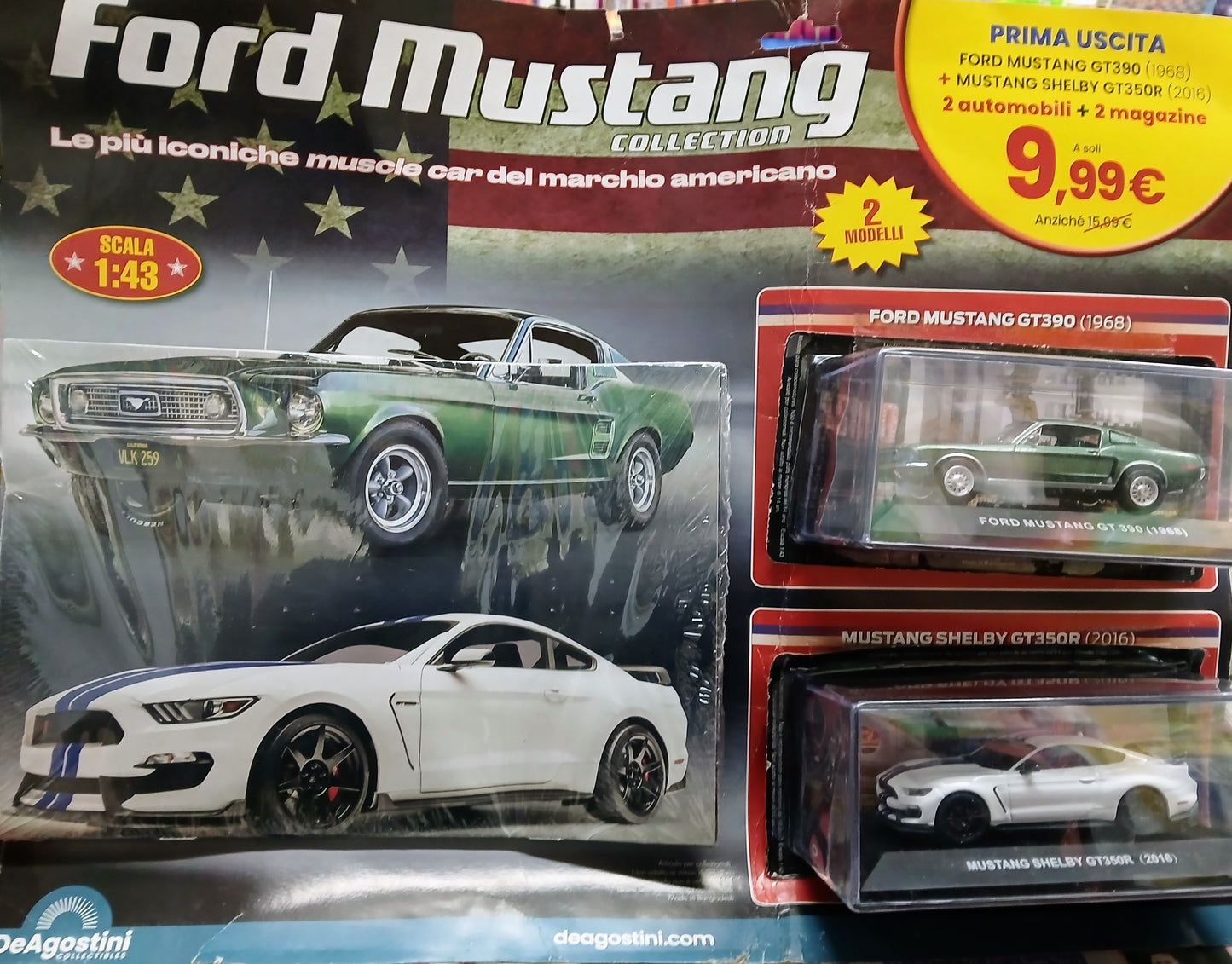 Ford Mustang Collection vol.1 - FORD MUSTANG GT 390(1968) - MUSTANG SHELBY GR350R (2016)