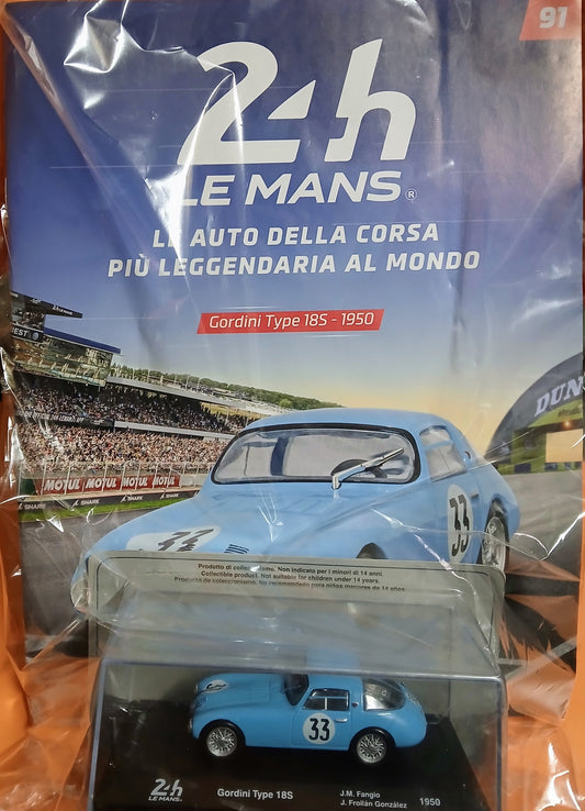 24H LE MANS COLLECTION VOL. 91 - GORDINI TYPE 18S - 1950 - SCALA 1:43