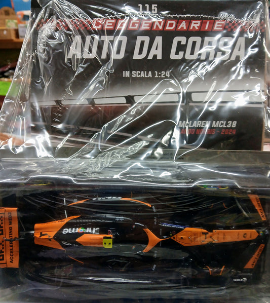 Leggendarie auto da corsa VOL.115 - MCLAREN MCL38 - LANDO NORRIS 2024 -  scala 1:24