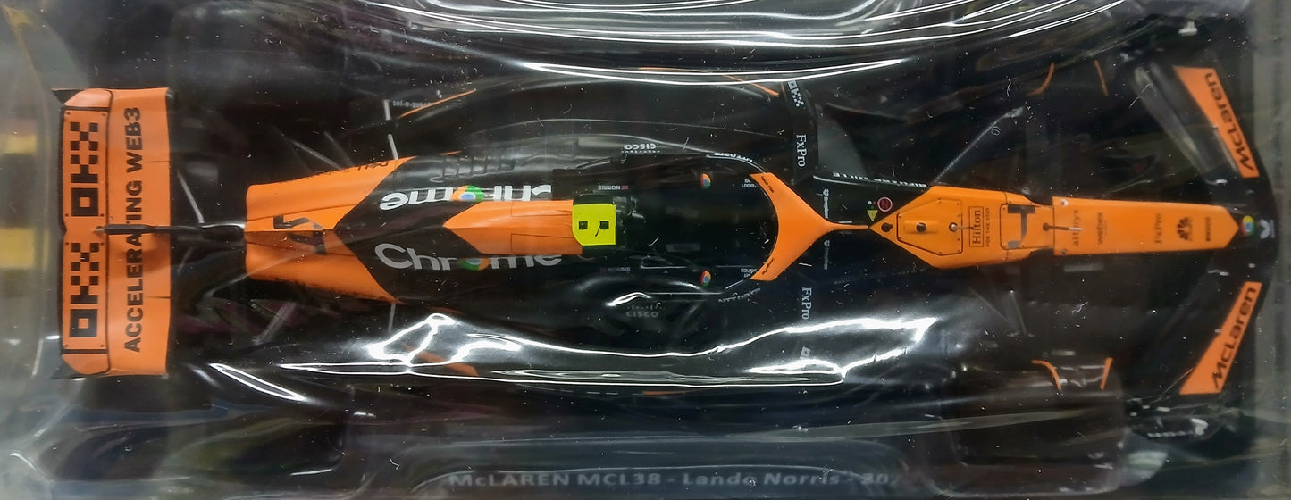 Leggendarie auto da corsa VOL.115 - MCLAREN MCL38 - LANDO NORRIS 2024 -  scala 1:24