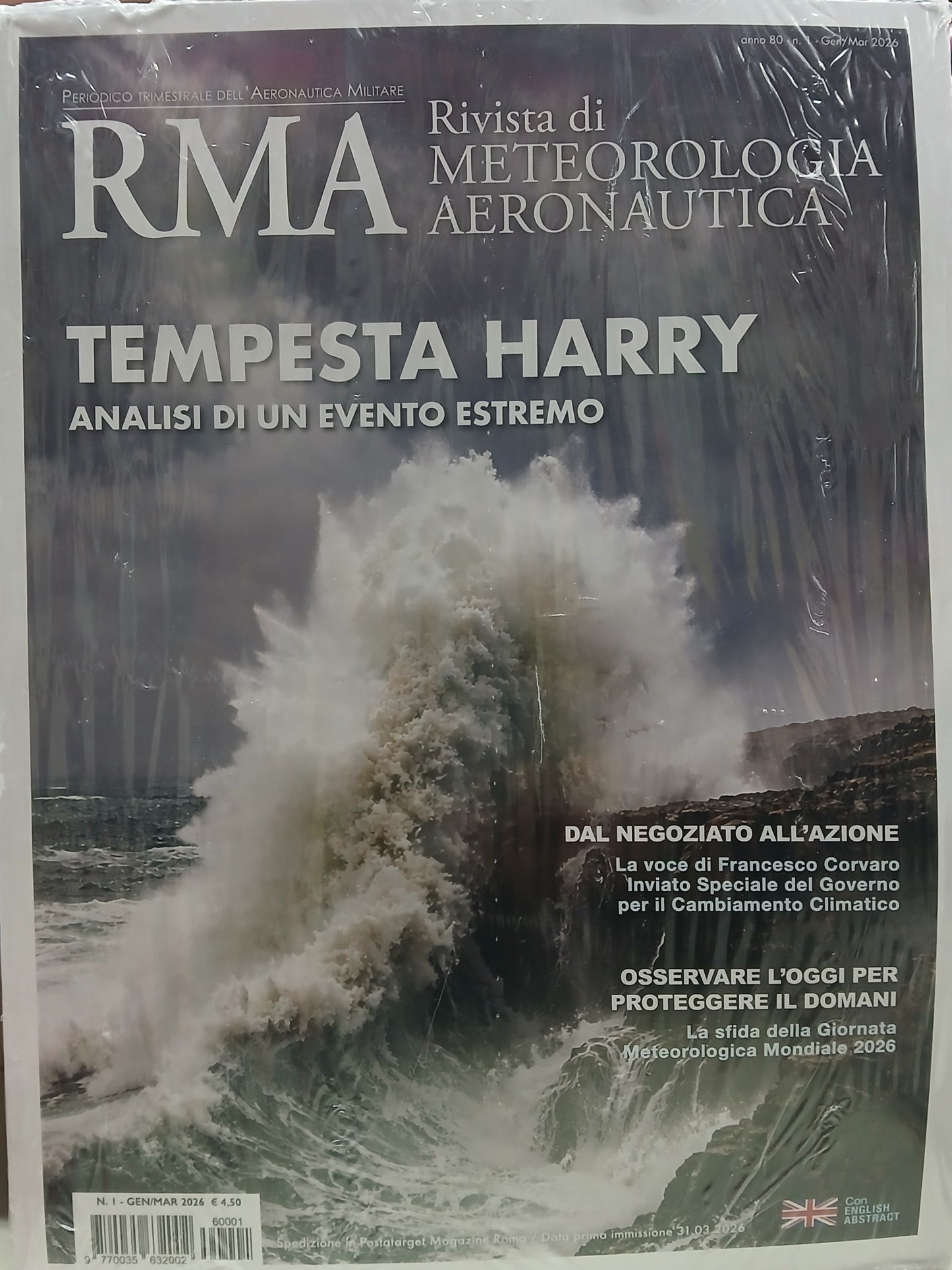 RMA - RIVISTA DI METEOROLOGIA AERONAUTICA ANNO 80 N.1 - GEN/MAR 2026 - TEMPESTA HARRY