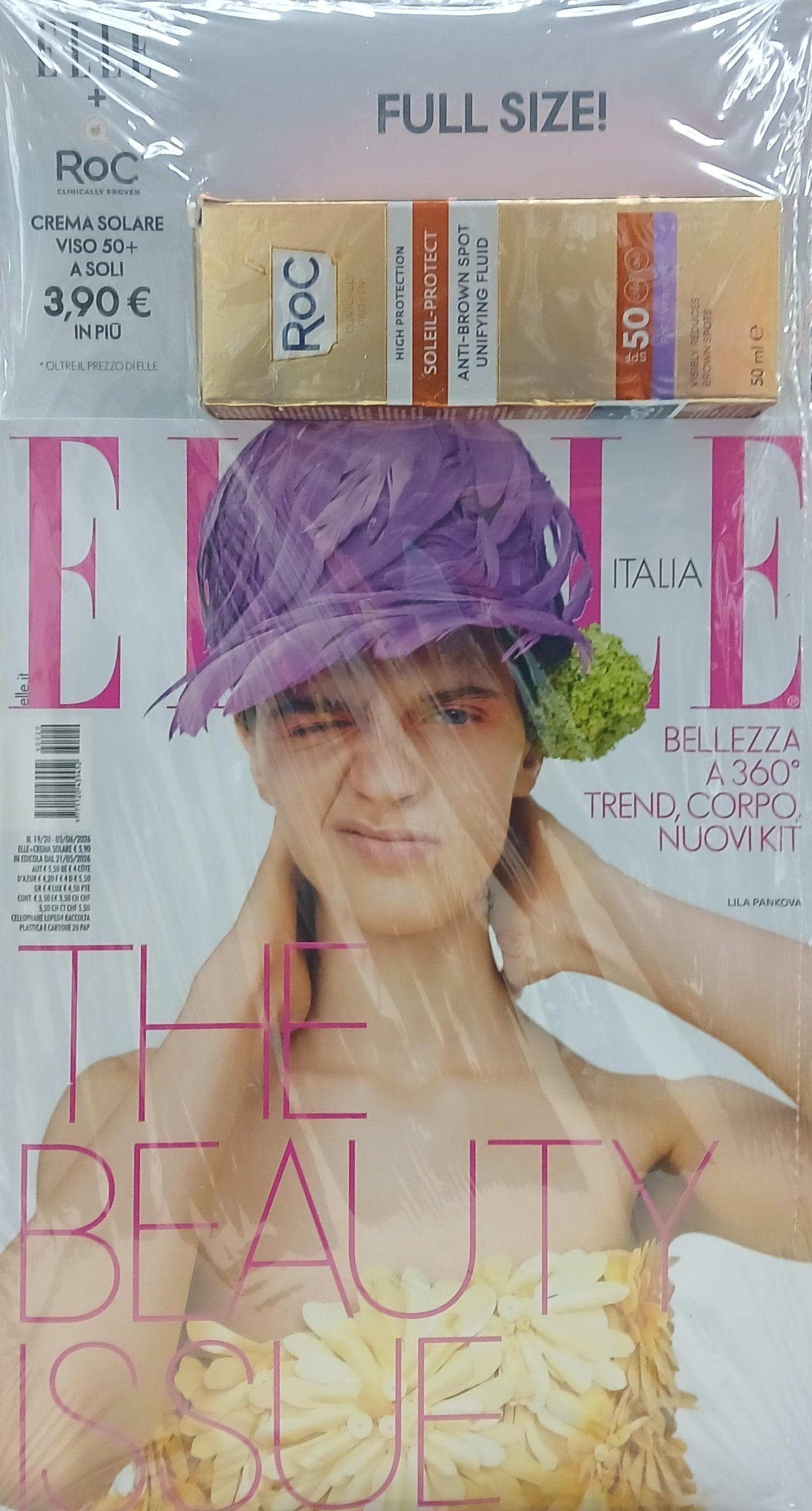Elle Weekly Italia + Crema Solare Viso 50+ - The Beauty Issue - Uscita n.20