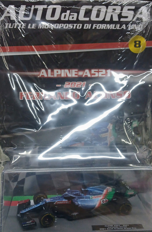 AUTO DA CORSA VOL.8 - ALPINE A521 - FERNANDO ALONSO - 2021 - SCALA 1:43