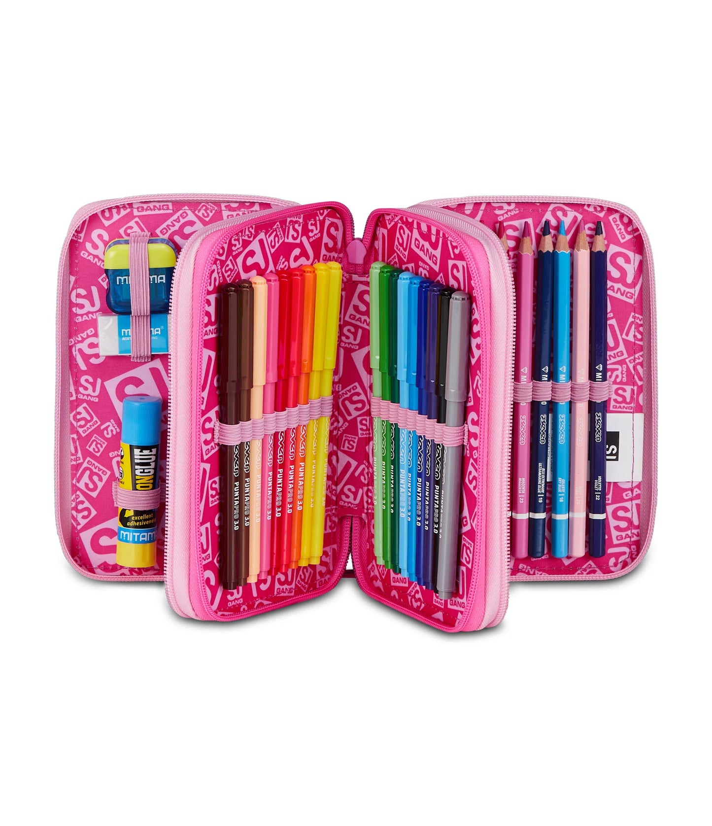 ASTUCCIO 3 ZIP - HEART BUDDY GIRL - SJ GIRL