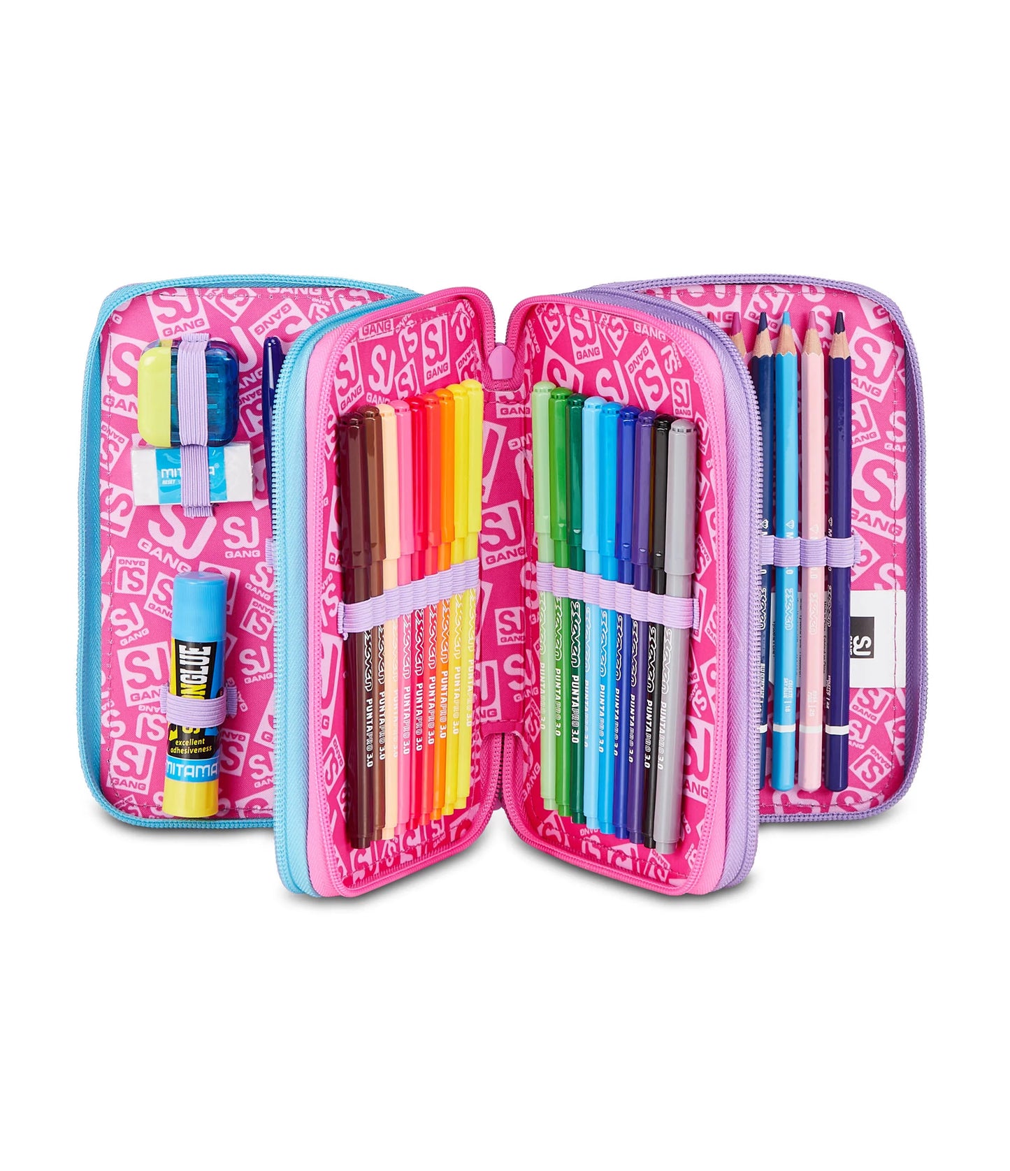 ASTUCCIO 3 ZIP - LED UNICORN GIRL - SJ GIRL