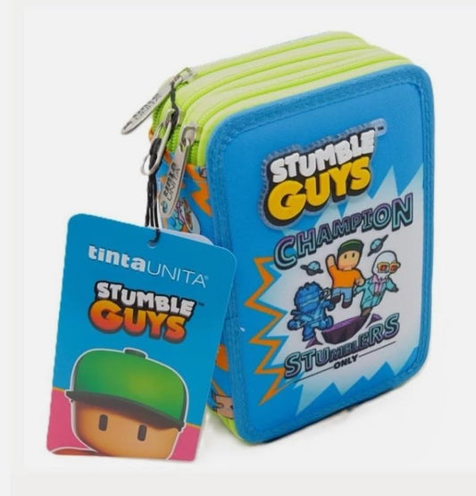 ASTUCCIO 3 ZIP TINTA UNITA STUMBLE GUYS