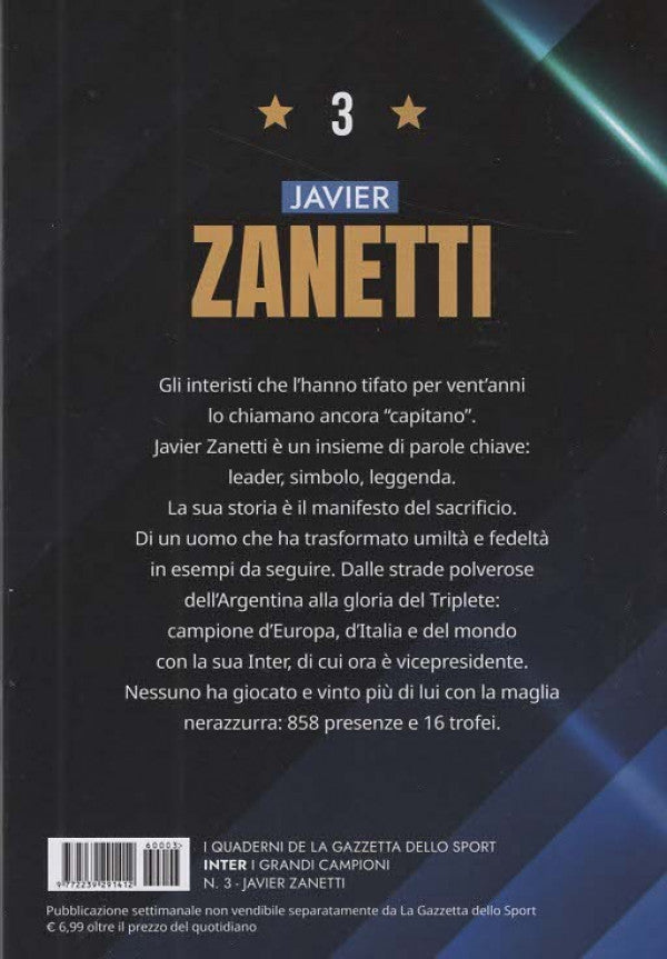 INTER I GRANDI CAMPIONI VOL.3 - JAVIER ZANETTI