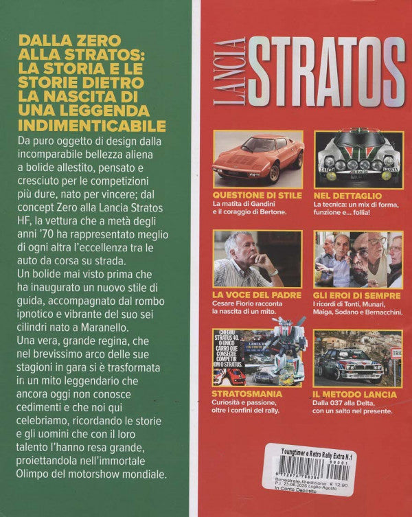 ICONE DEL RALLY - LANCIA STRATOS - NATA PER DIVENTARE LEGGENDA - LUGLIO 2026