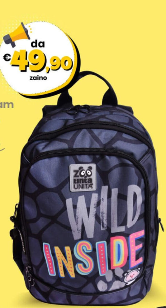 ZAINO DREAM CON AGGANCIO CROOOOSS SYSTEM TINTA UNITA ZOO BOY