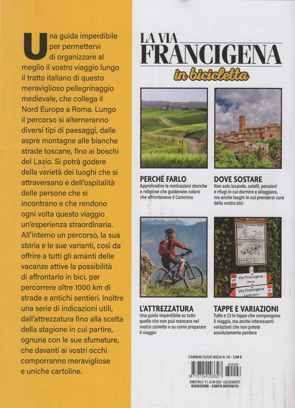 Le Guide Pratiche di Viaggiare con Gusto - La Via Francigena in bicicletta - GIUGNO 2026