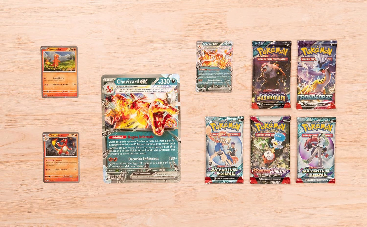 Pokémon GCC: collezione speciale Charizard-ex - una carta promozionale olografica, due carte olografiche, una carta lenticolare gigante e cinque buste di espansione