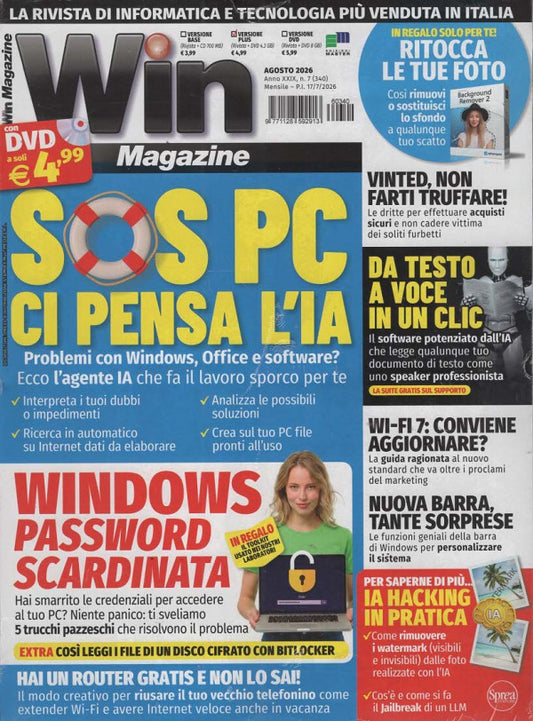 WIN MAGAZINE PLUS N.340 + DVD - AGOSTO 2026