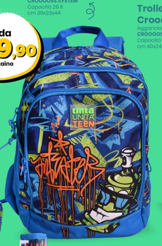 ZAINO DREAM CON AGGANCIO CROOOOSS SYSTEM TINTA UNITA TEEN BOY