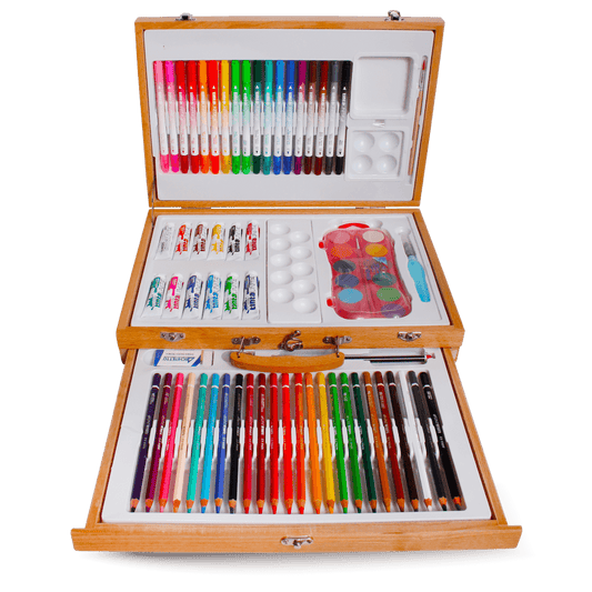 VALIGETTA COLORE LEGNO 3 PIANI - 66 PZ.
