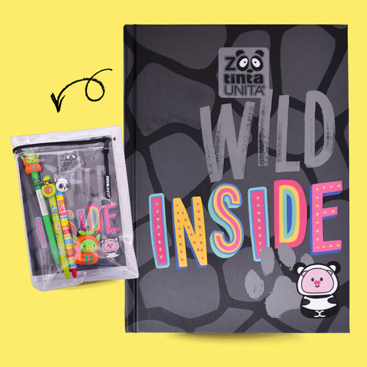 DIARIO TINTA UNITA ZOO 2026 WILD INSIDE  + ACCESSORI