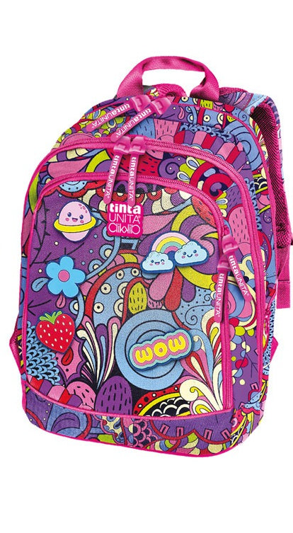 ZAINO DREAM CROSS TINTA UNITA CLICK GIRL POWER ROSA - IN POLIESTERE - CON PATCH
