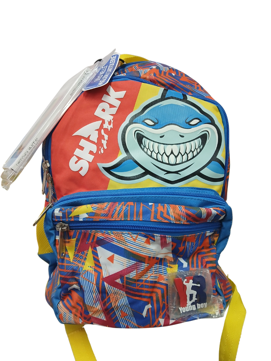 Zaino TINTA UNITA DREAM 2 SCOMPARTI SHARK + confezione 18 matite