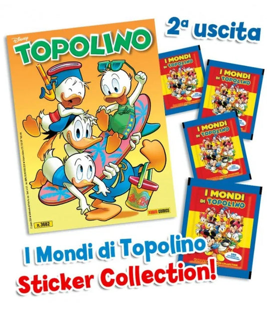 TOPOLINO N.3682 + FIGURINE "I MONDI DI TOPOLINO" 2 USCITA