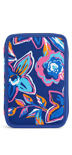 ASTUCCIO 3 ZIP TINTA UNITA CRAZY GIRL VIOLA - IN POLIESTERE - CON PATCH